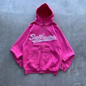 Y2k San Francisco Pink Zip up jacket